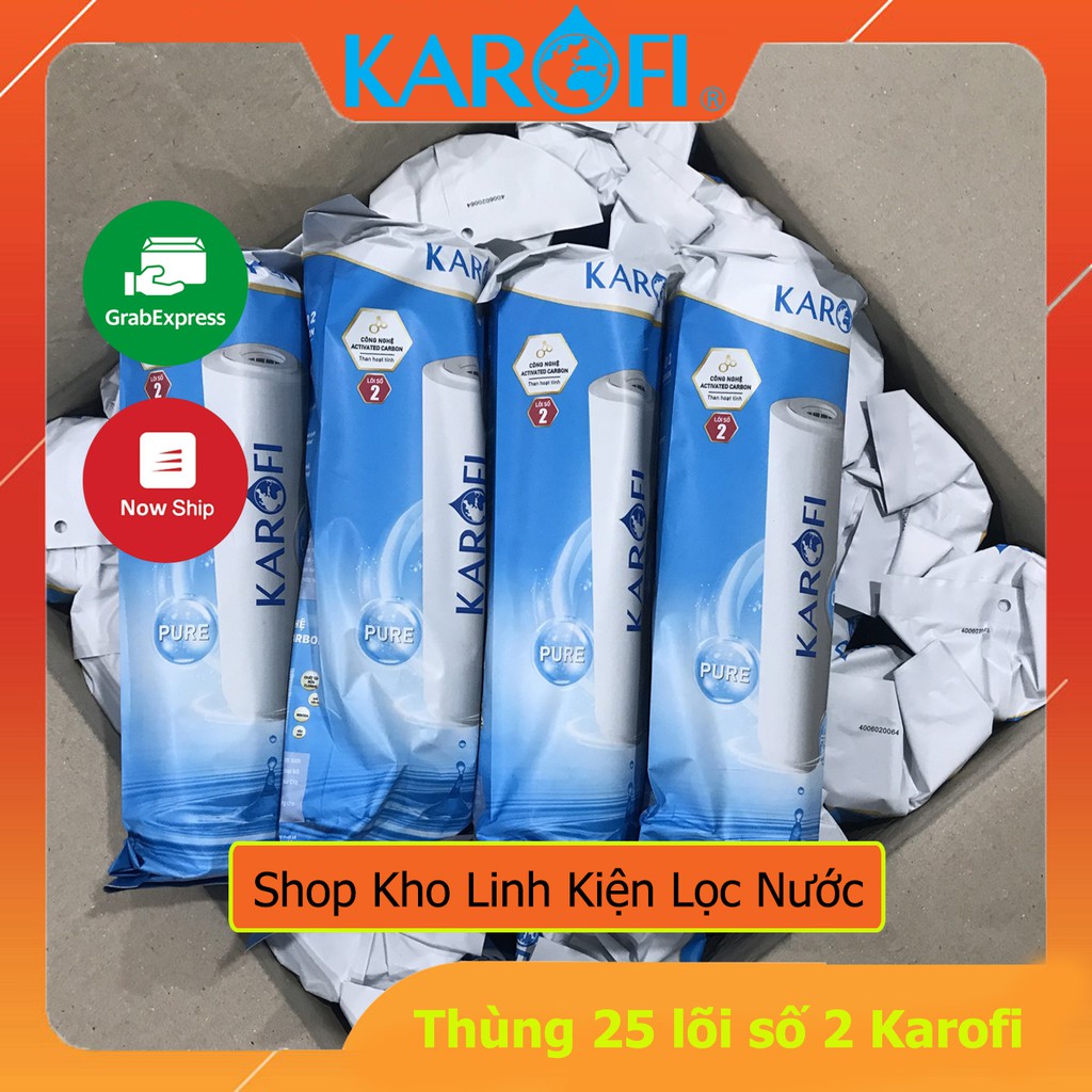 Thùng 25 Lõi Lọc Nước Số 2 Karofi Smax Duo 2 Activated Carbon Chính Hãng