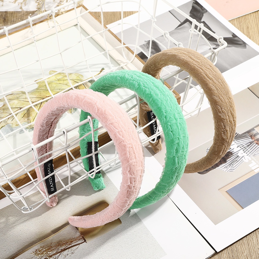 Băng Đô Cài Tóc Phối Lưới Ren 3cm Phong Cách Hàn Quốc Dành Cho Nữ