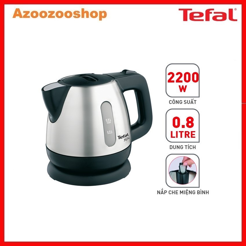 [Mã 254ELSALE giảm 7% đơn 300K] Bình đun siêu tốc Tefal BI81252A - 0.8L - inox