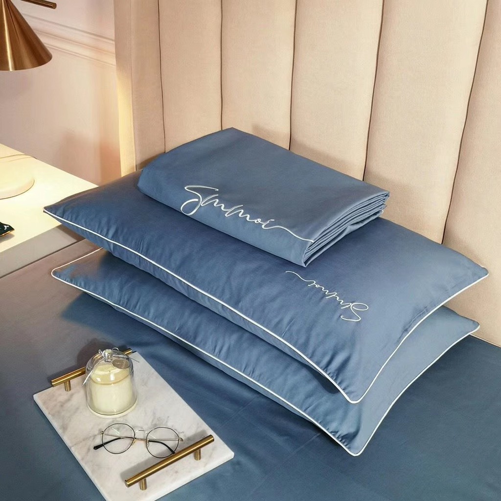 Bộ Chăn Ga Gối Lụa Tencel Sumoi 60s Đơn Sắc Cao Cấp - Xanh nước biển