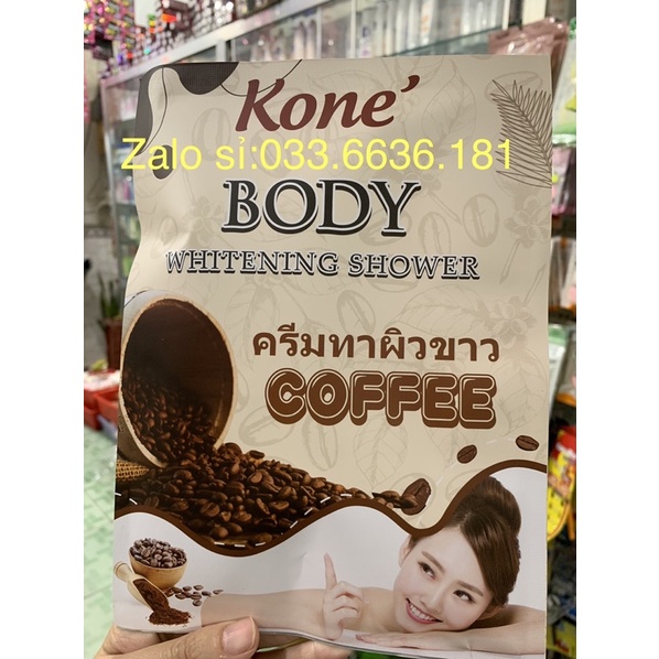 Tắm Kone Body cà phê giúp trắng da toàn thân từ Thái Lan