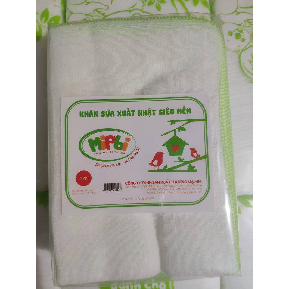 KHĂN SỮA MIPBI COTTON 100%