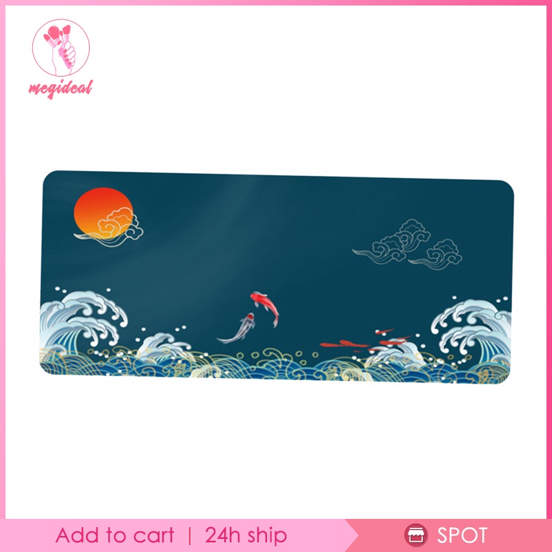 Tấm Lót Chuột Và Bàn Phím Cỡ Lớn 90x40cm In Họa Tiết Phong Cách Trung Hoa Cổ Điển Độc Đáo