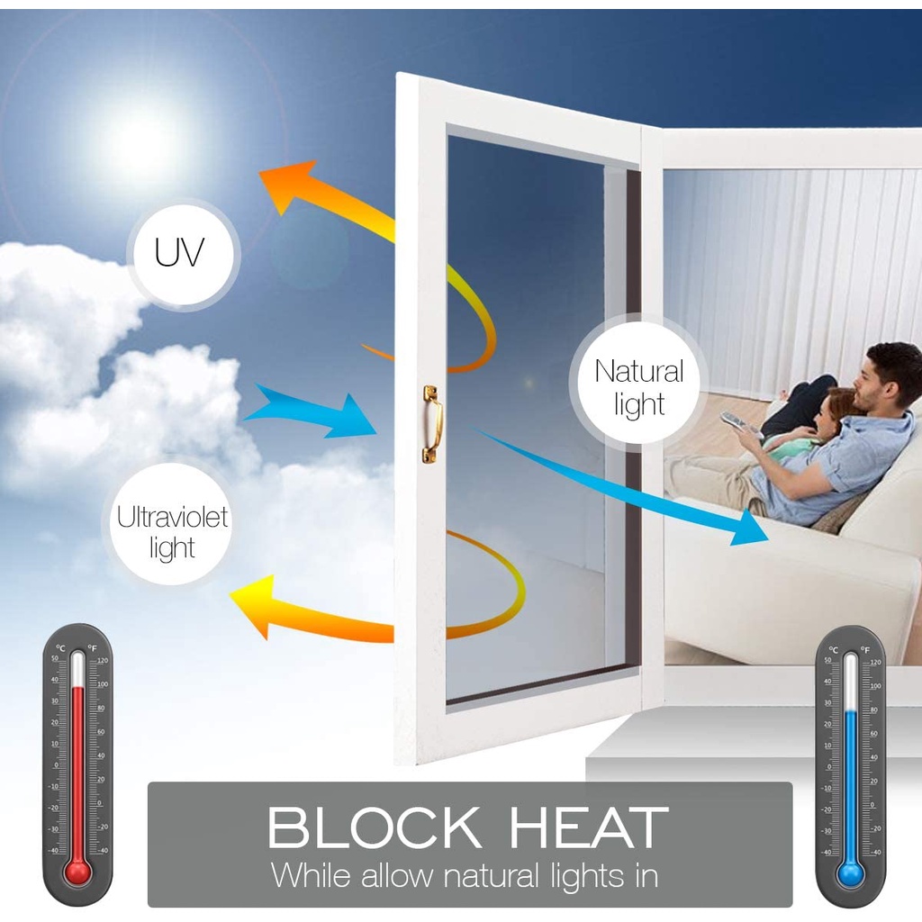 Miếng Dán Cửa Kính Nhiều Kích Cỡ Chịu Nhiệt Bảo Vệ Sự Riêng Tư
