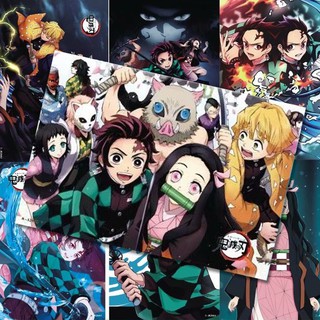 Poster Thanh Gươm Diệt Quỷ Kimetsu no Yaiba (postcard, huy hiệu, tập tranh, gói quà ...)