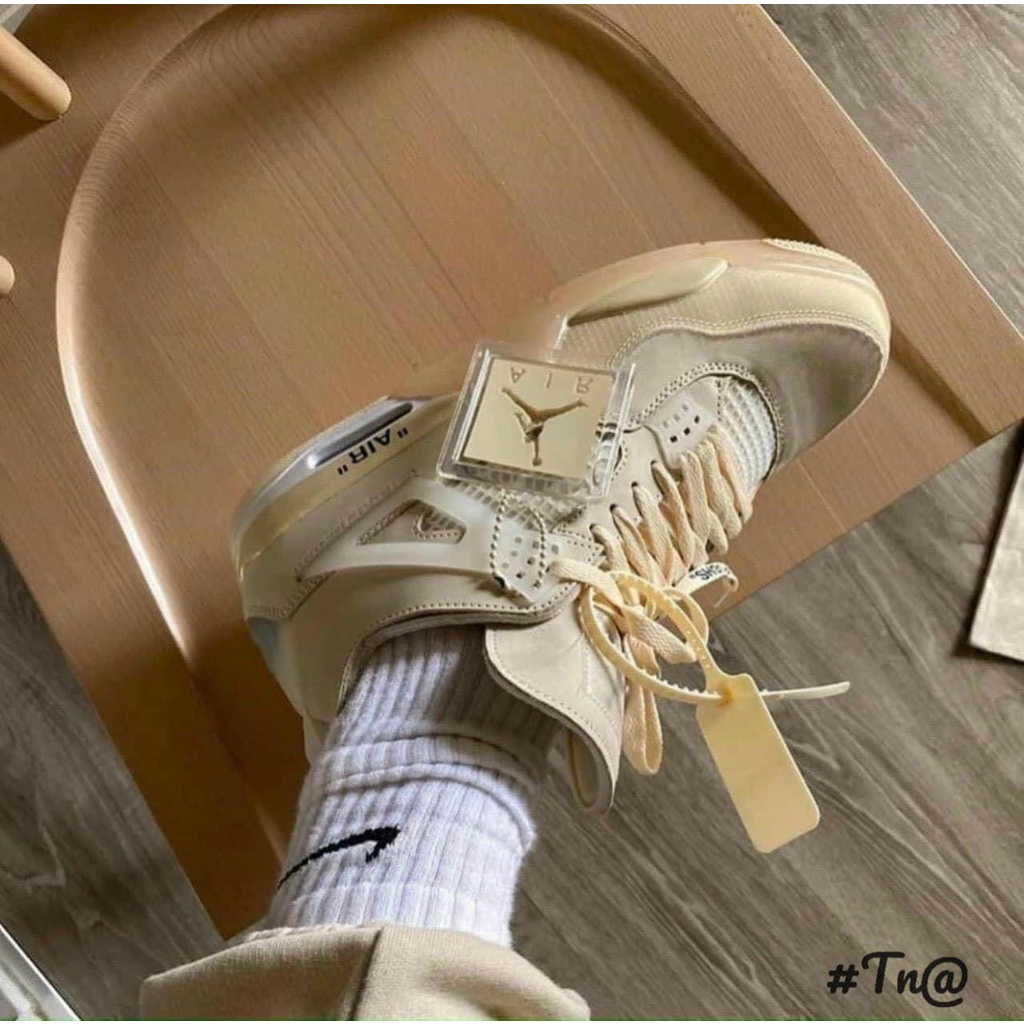 Giày Thể Thao Air jordan 4 màu kem + jd4 các màu hot tặng 3 dây kèm Full Box Bill phụ kiện