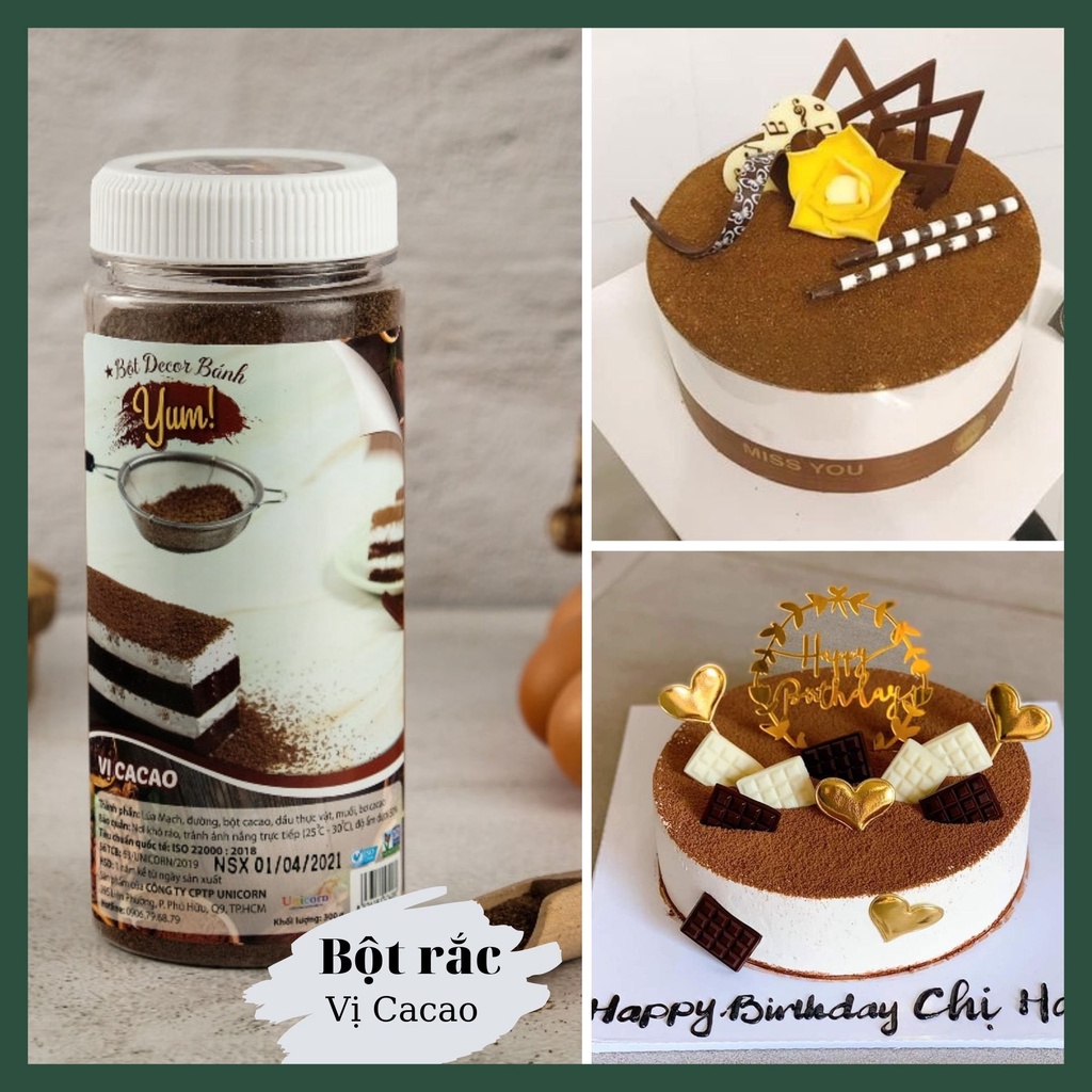Bột Rắc Bánh Yum Hạt Mịn Trang Trí Bánh Sinh Nhật, Cupcake - 300g