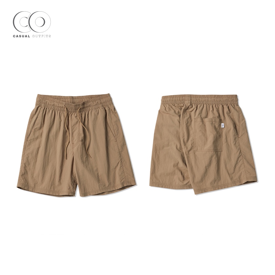 Quần short Polkin basic unisex nam nữ form relaxed thoáng khí - Màu Beige