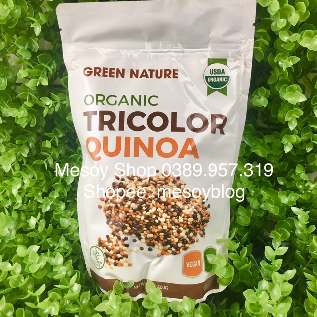 Hạt quinoa 3 màu hữu cơ Green Nature 500g