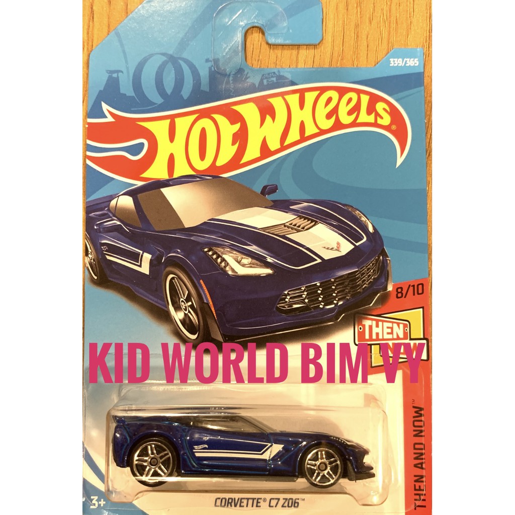 Xe mô hình Hot Wheels basic Corvette C7 Z06 FKB16.