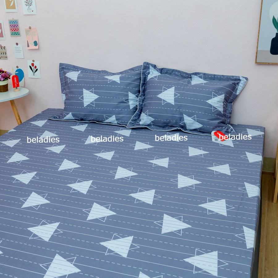 Bộ ga và vỏ gối 100% cotton đủ kích thước mẫu tam giác May bedding