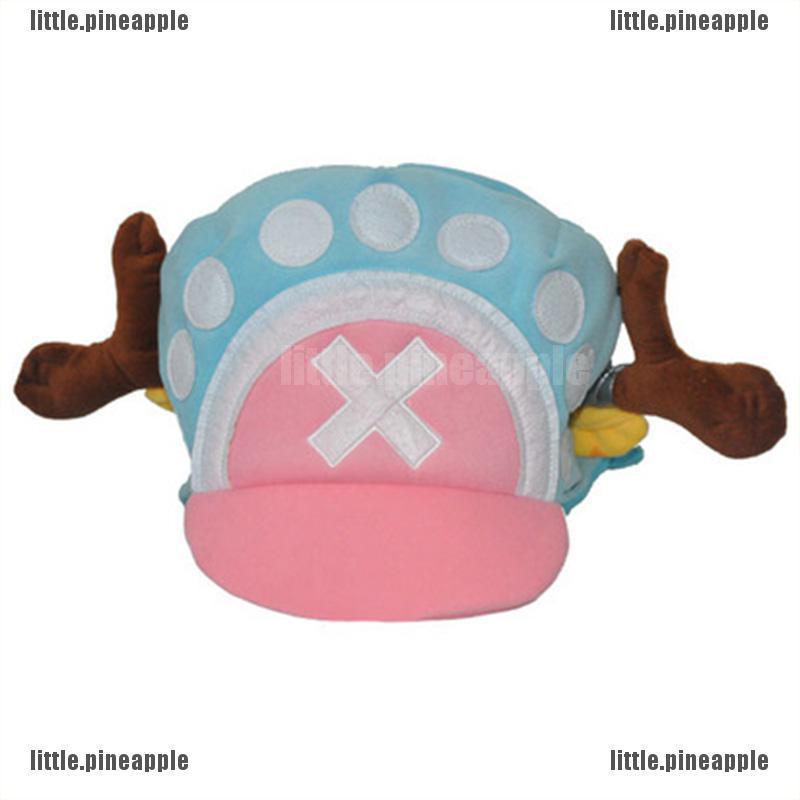 Mũ hóa trang nhân vật hoạt hình Tony Chopper bằng vải lông màu xanh dương nhạt dễ thương thời trang mùa đông