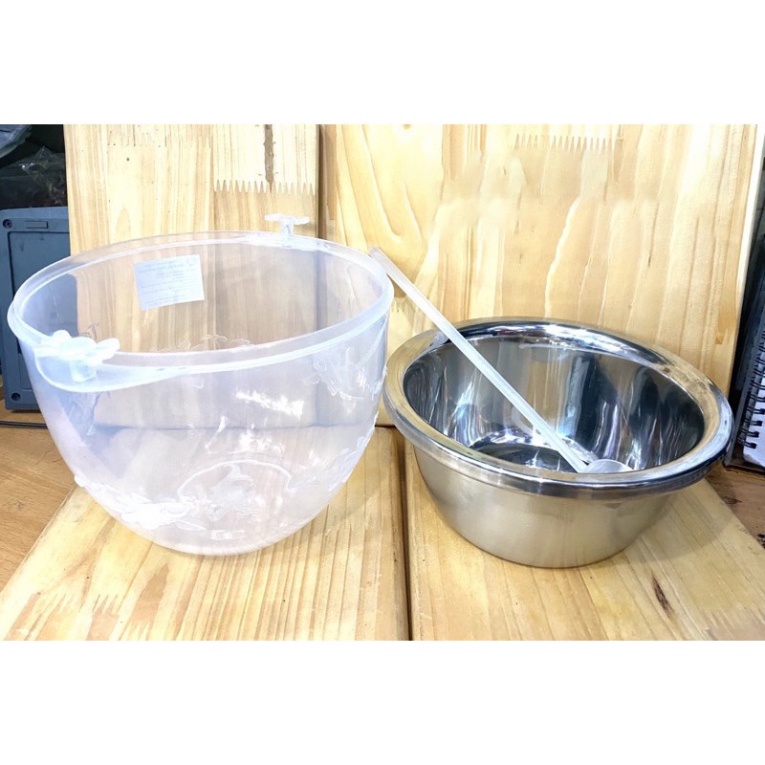 Bộ bát đựng rượu và ướp lạnh bằng inox, dụng cụ ướp lạnh trái cây và rượu bằng inox tặng kèm gáo múc 💖