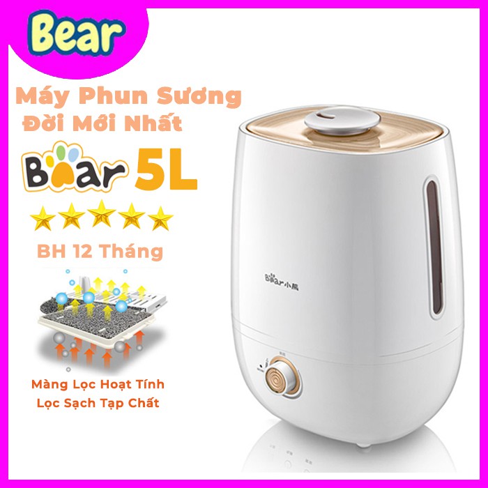 [Mã 159ELSALE hoàn 7% đơn 300K] 【Chính Hãng Bear BẢO HÀNH 12 THÁNG】Máy phun sương khuếch tán tinh dầu 5L-Hàng có sẵn