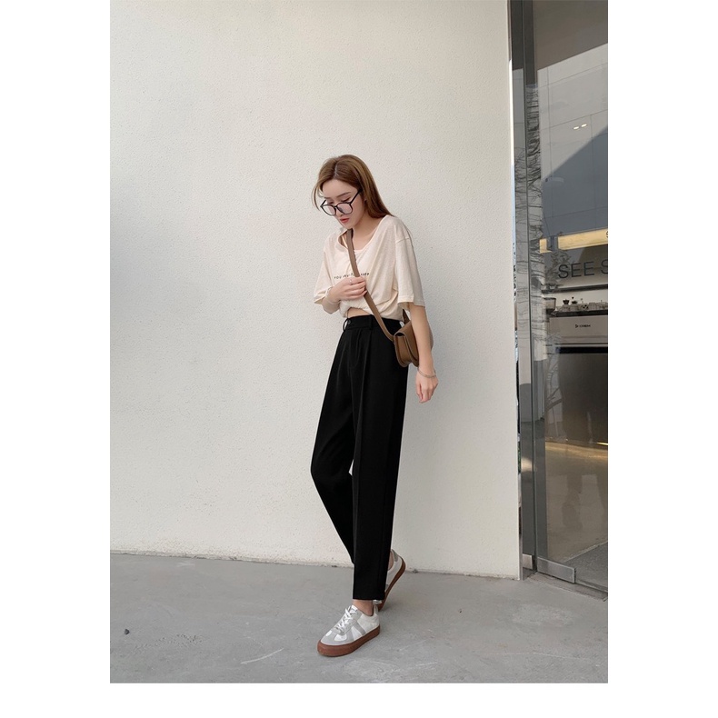 Quần baggy cạp lệch chất ruby cao cấp quanbaggy106