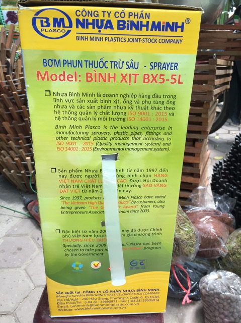 Bình xịt tưới cây Bình Minh 5 lít