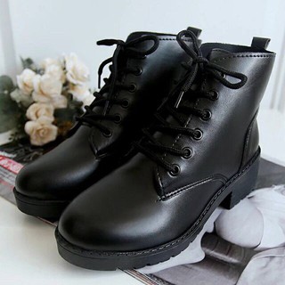 Giày Bốt/Boot Nữ Da Cao Cấp Đế 5p Buộc Dây BT2
