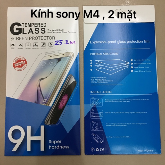 Kính sony M4, 2 mặt