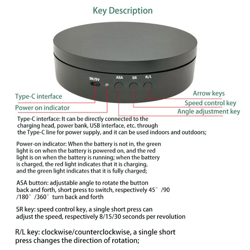 Giá Đỡ Màn Hình Xoay 360 Độ Với 3 Tốc Độ ABS Cao Cấp
