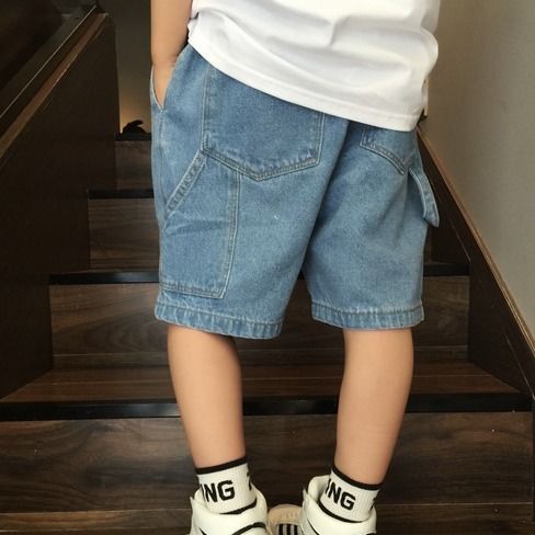 Quần short denim phong cách hip hop cá tính cho bé trai
