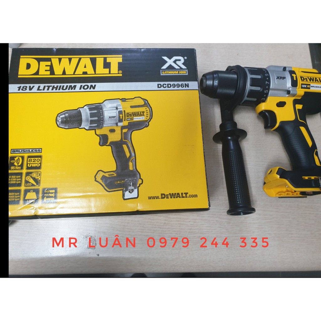 Máy Khoan Pin Dewalt 18V Body ( Nguyên Máy) Luân Thiết Bị SG DCD 996N- KR- (Không bao gồm Pin và sạc Pin)