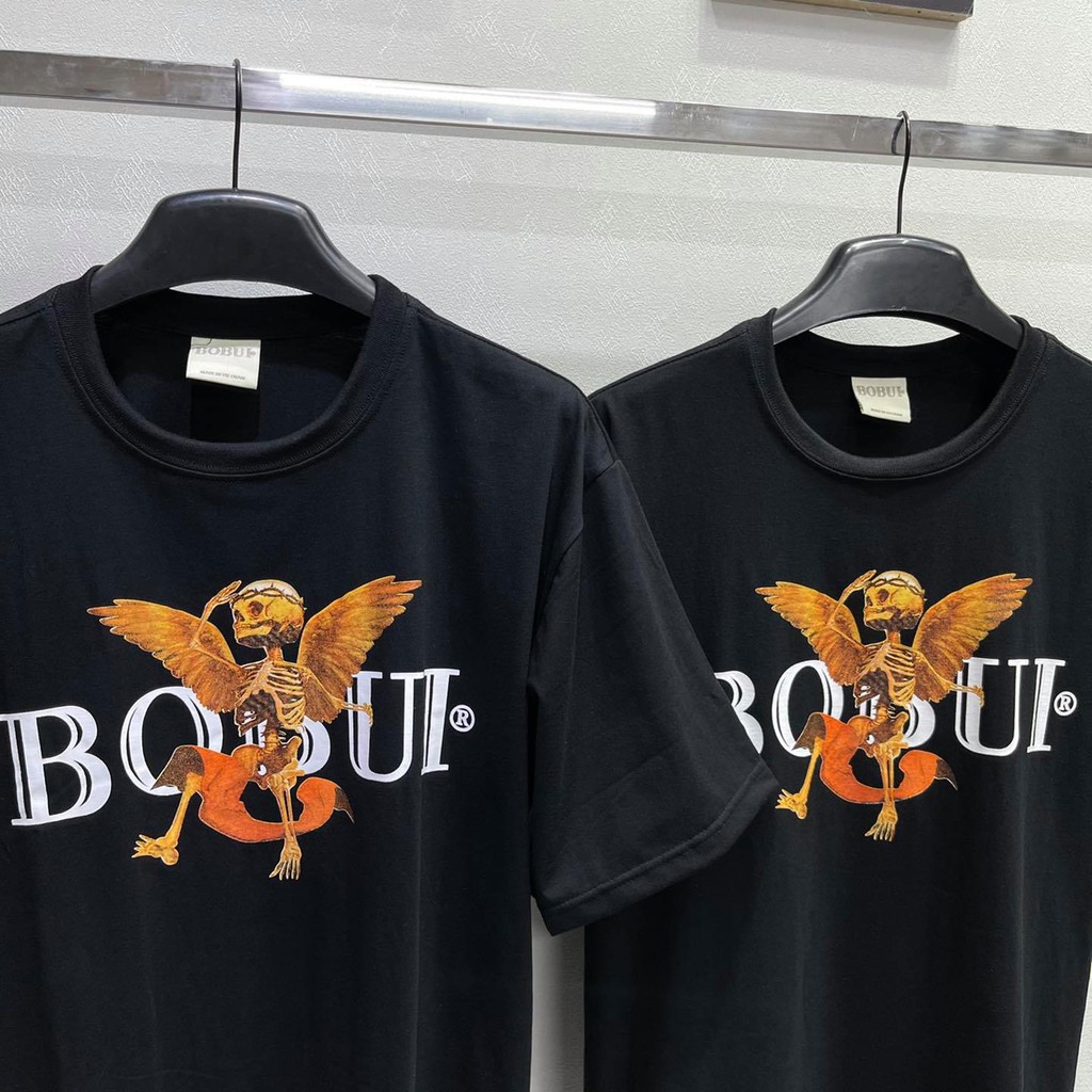 ÁO THUN TAY LỠ BO BỤI NAM NỮ CHẤT LIỆU COTTON PHA FULL TAG LOGO - GIN STORE