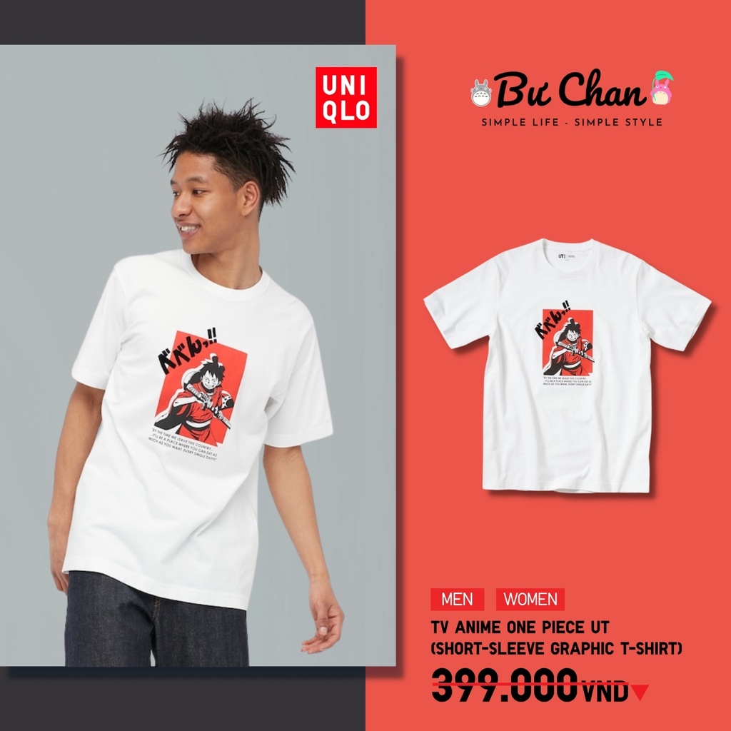 UNIQLO Áo Thun In Hình Monkey D.Luffy UT Thời Trang Cho Nam Và Nữ