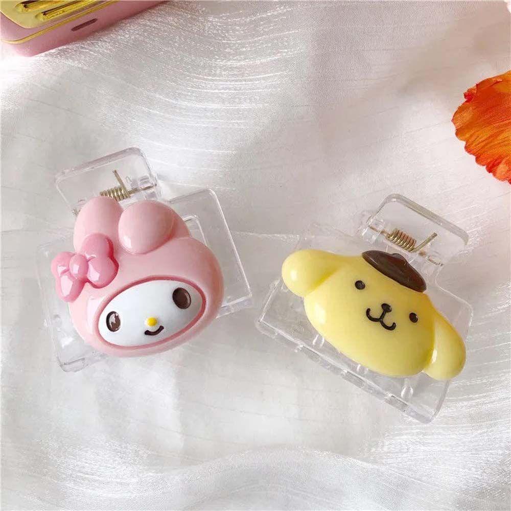 Kẹp Tóc Móng Vuốt Trong Suốt Họa Tiết Hoạt Hình Chó Mèo Dễ Thương Cho Nữ