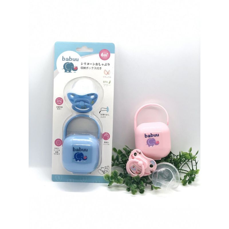 Ti Giả/Ti ngậm chống vẩu Babuu Baby Nhật Bản [0-6 tháng có hộp]