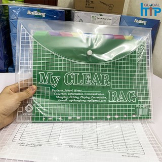 Túi Clear Bag khổ F - túi đựng tài liệu, hồ sơ- vpp HTP Toàn Cầu