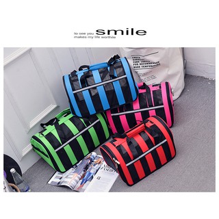 Giỏ đựng chó mèo vải canvas phối lưới