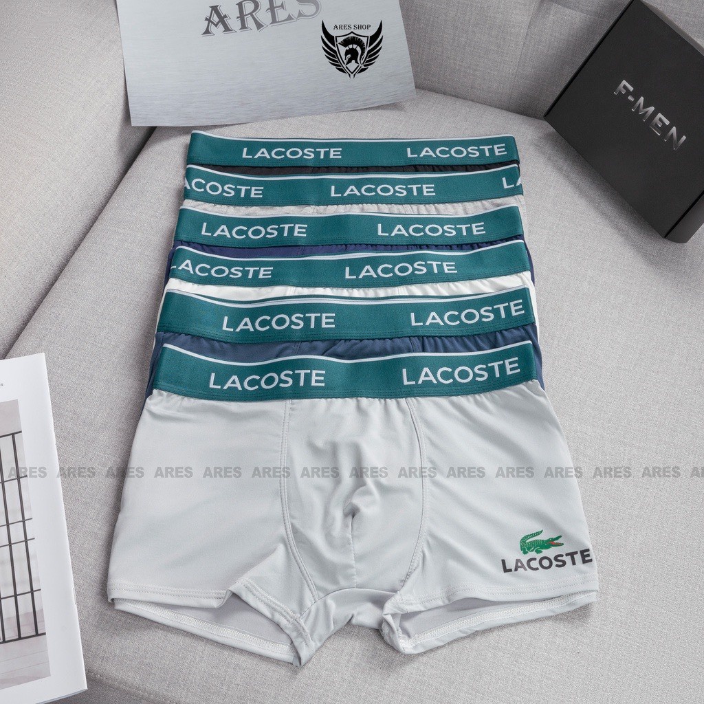 Combo 4 quần lót nam, quần boxer chất thun lạnh kháng khuẩn co giãn 4 chiều phong cách nam tính - ARES SHOP