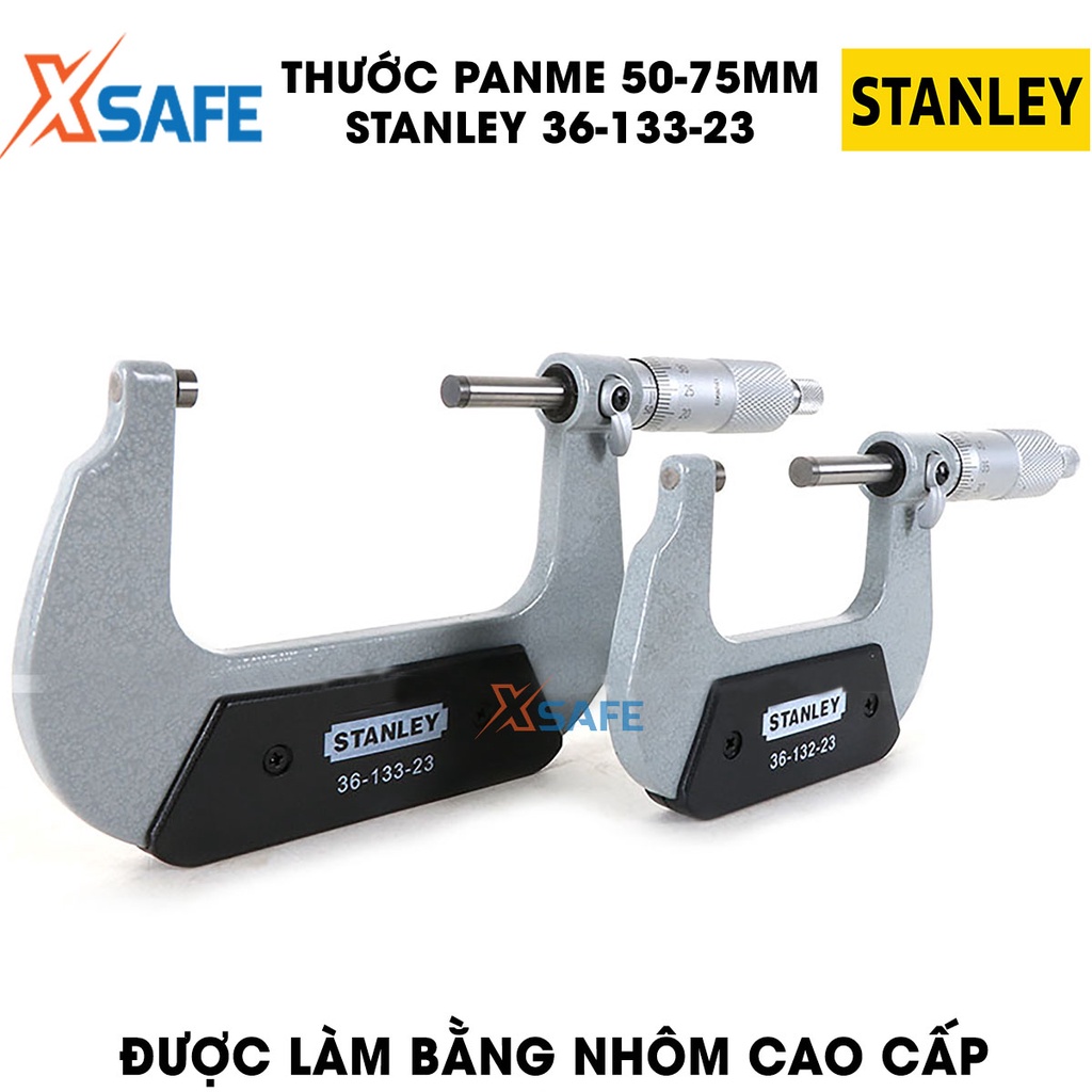 Thước panme STANLEY gia công nhôm cao cấp Thước đo Panme cơ vật liệu bền đẹp không bị gỉ sét, độ chia 0.001mm