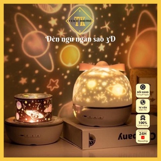 Đèn ngủ chiếu sao 3D đèn sao chiếu trần trang trí phòng xoay tự động