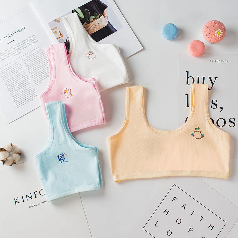 Áo lá học sinh cấp 2 cấp 3 không đệm áo ngực bé gái tuổi dậy thì bra cho bé từ 28-50kg
