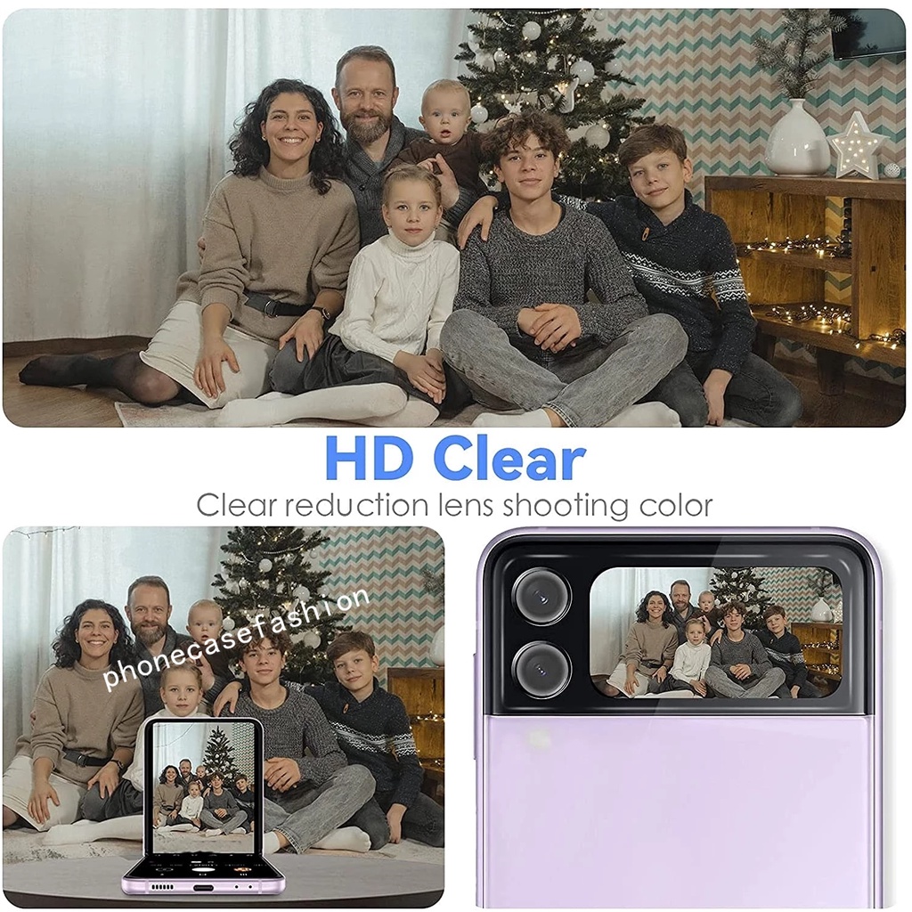 Kính CườNg LựC Trong SuốT BảO Vệ ỐNg KíNh Camera Cho Samsung Galaxy Z Flip5 Zflp5 Flip4 Flip 5 4 Flip3 3 5G