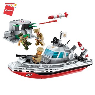 Lego qman 1720 đồ chơi xếp hình, lắp ráp cano quân đội