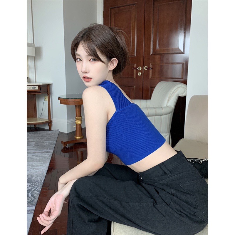 Áo ống cổ yếm áo croptop dáng ôm thời trang có 4 màu chât thun gân- Ringu shop | BigBuy360 - bigbuy360.vn