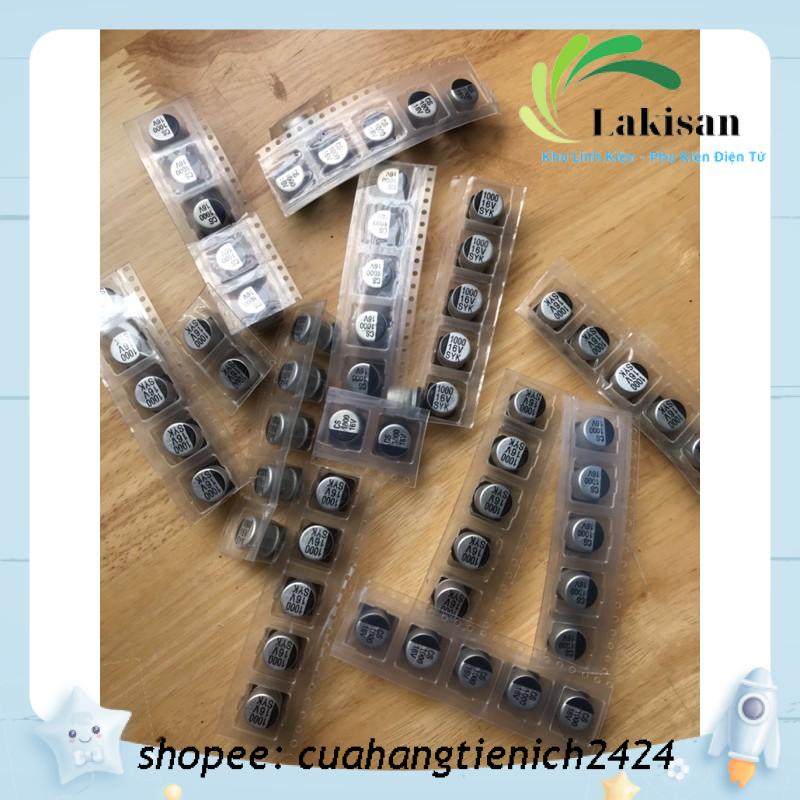 Tụ nhôm 1000uF 16V - kích thước 10x10x10 mm- 5 con