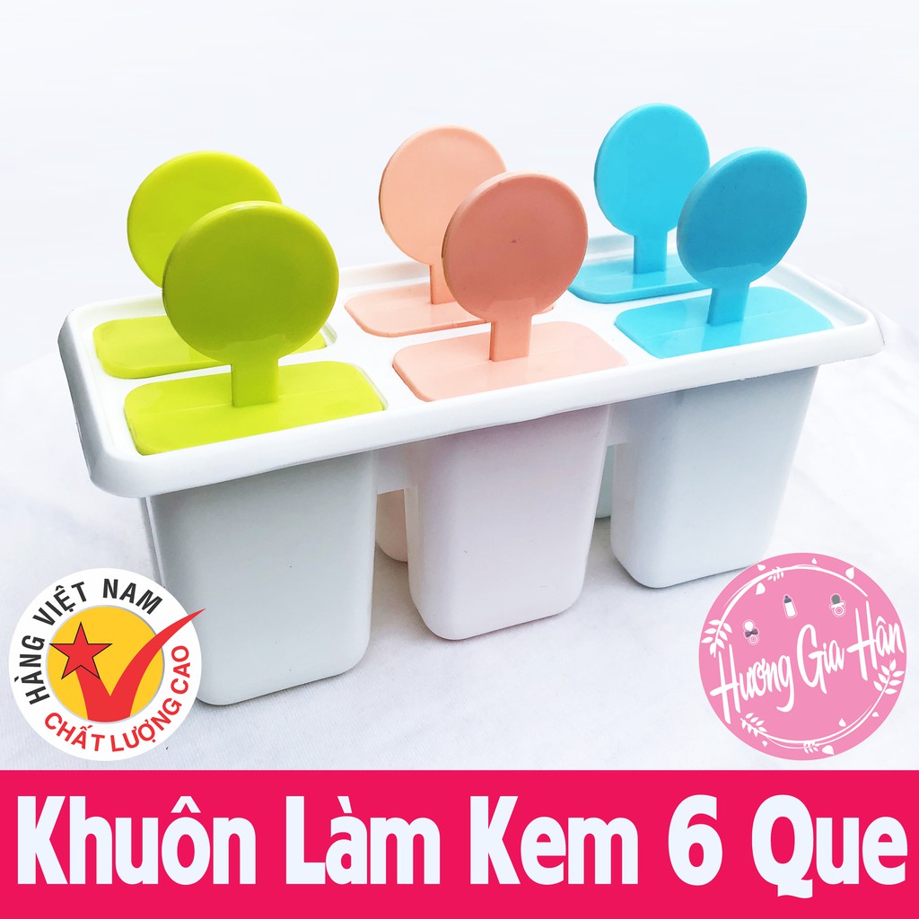 Bộ 6 Khuôn Làm Kem Nhựa Việt Nhật - Hàng Việt Nam Chất Lượng Cao