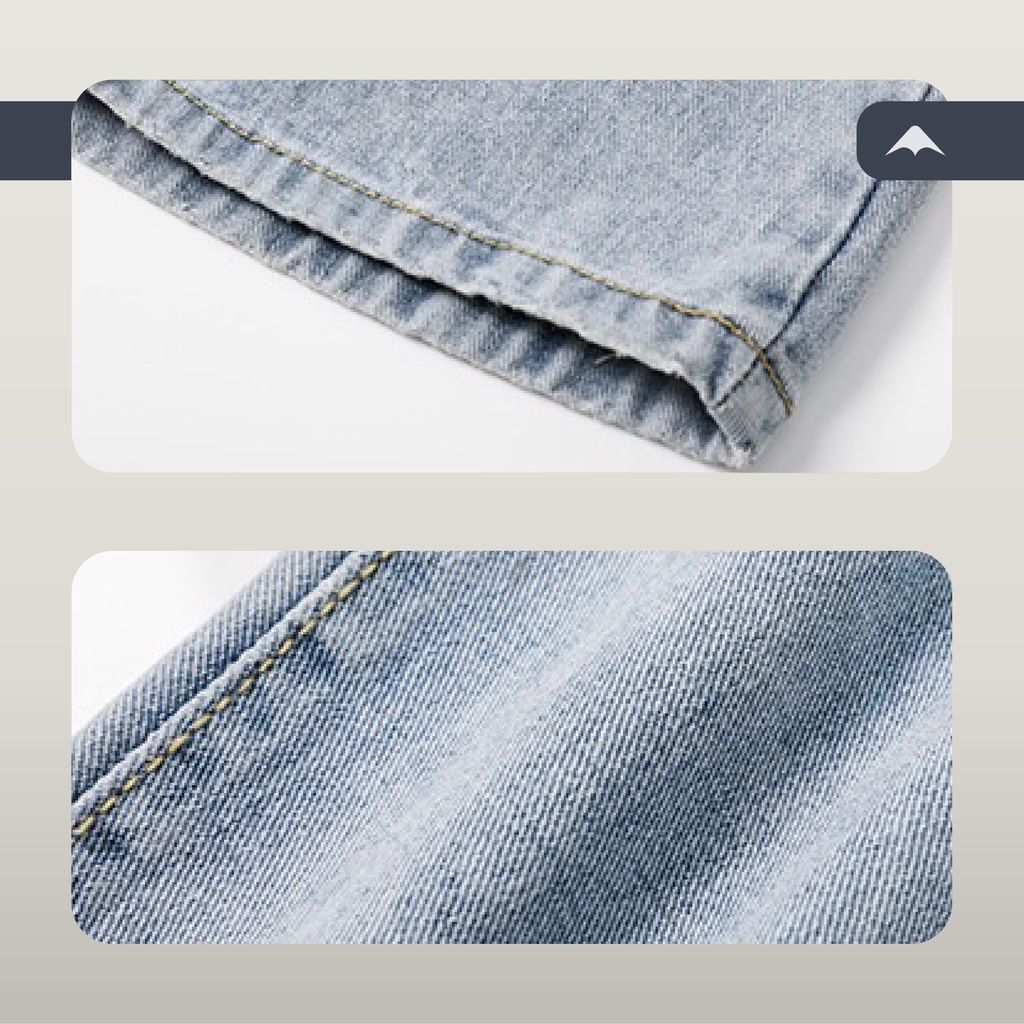 Quần jeans ống rộng Lucas MARTIAN cạp cao có cúc ống suông unisex cá tính quần bò denim Hàn Quốc QJSU02 | BigBuy360 - bigbuy360.vn