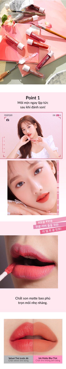[Chính hãng] [Sẵn] [New] Son Tint Lì peripera INK MATTE BLUR TINT | BigBuy360 - bigbuy360.vn
