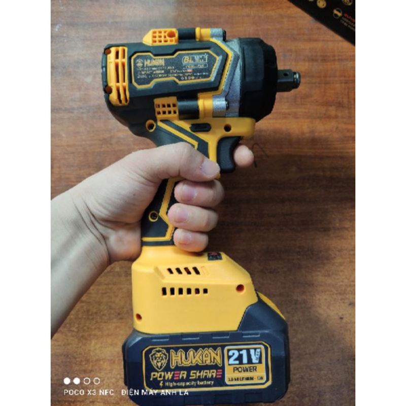 Máy bắn bulong đa chức năng| máy siết ốc chạy pin HUKAN F60