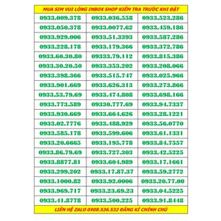 sim số đẹp mobifone 0933 dễ nhớ