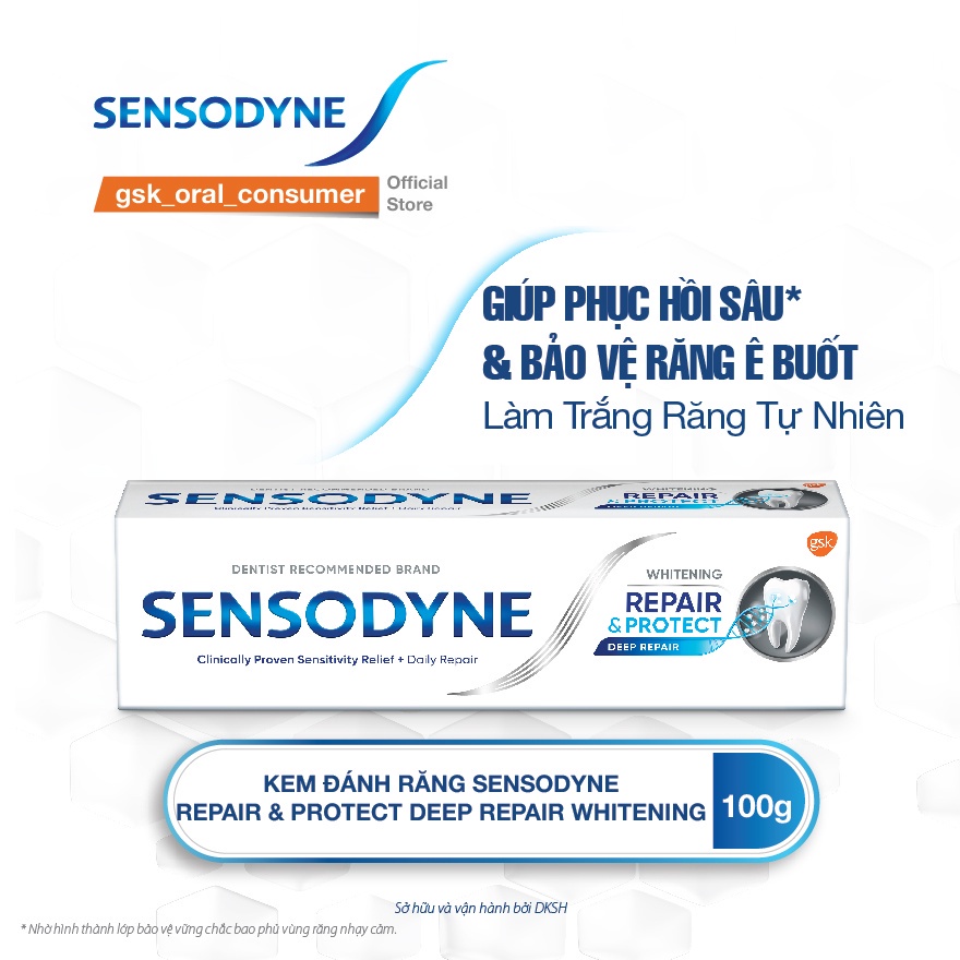 Kem đánh răng Sensodyne – Hỗ trợ giảm ê buốt, ngăn ngừa sâu răng 100gr