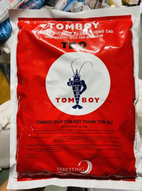 1kg cám Tomboy hạt mịn thức ăn cho cá con và cá nhỏ.