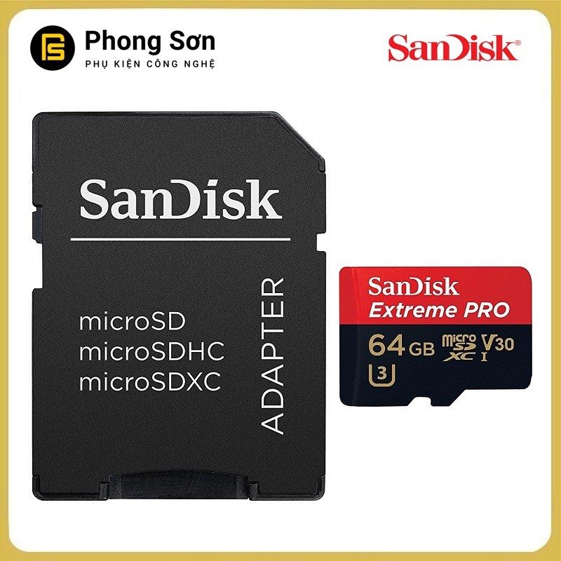 Thẻ nhớ Micro SDXC 64GB Extreme Pro 170MB/s UHS-1 Sandisk ( Bảo hành 60 tháng )