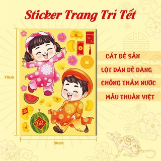 DECAL TRANG TRÍ TẾT
