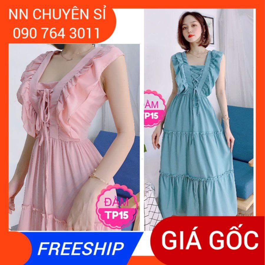 ẢNH THẬT ⚡  ĐẦM MAXI ĐAN NGỰC - TP15 - MAXI ĐI BIỂN - MAXI CỔ BÈO