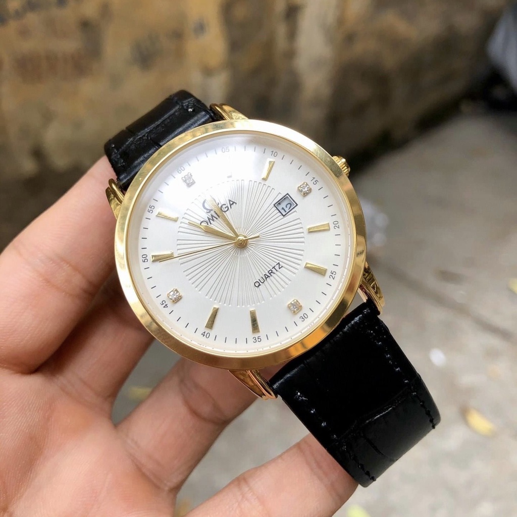 [Free Ship] Đồng Hồ Nam Omega mặt vân cực chất, siêu bền đẹp